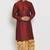 Maroon embroidered dupion art silk kurta set