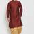 Maroon embroidered dupion art silk kurta set