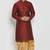 Maroon embroidered dupion art silk kurta set