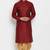 Maroon embroidered dupion art silk kurta set