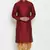 Maroon embroidered dupion art silk kurta set