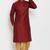 Maroon embroidered dupion art silk kurta set