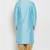 Light blue embroidered dupion art silk kurta set