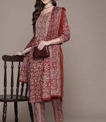 Women's printed kurta set with dupatta