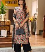 Floral printed rayon kurta set for women