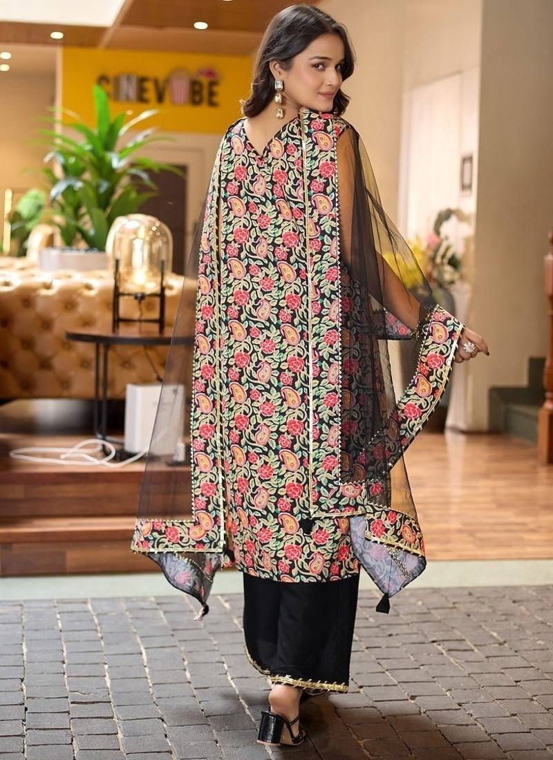 Floral printed rayon kurta set for women