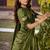 Green Cotton Zari Weaving Work Chaniya Choli  - Full Stitched Free Size