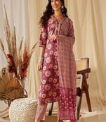 Women's casual wear kurta set with dupatta