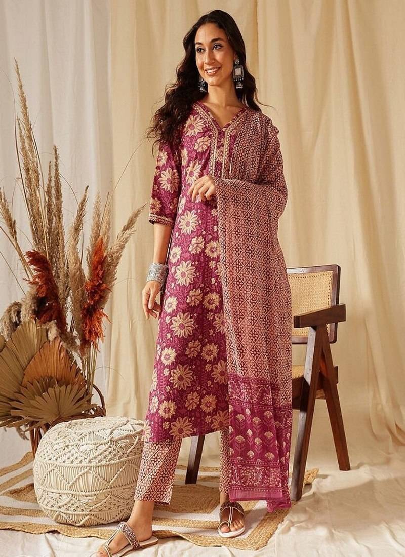 Women's casual wear kurta set with dupatta