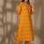 Women's v neck printed knee length kurta set