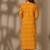 Women's v neck printed knee length kurta set
