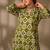 Floral printed v neck knee legth kurta set