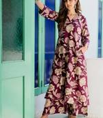 Floral printed rayon kurta set for women