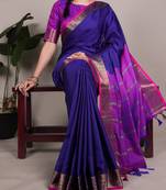 elegant poly cotton saree adorned with premium zari weaving work