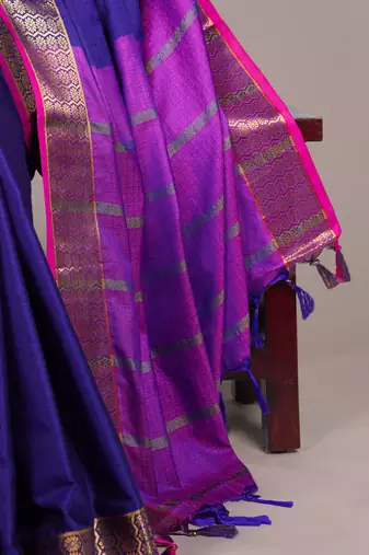 elegant poly cotton saree adorned with premium zari weaving work