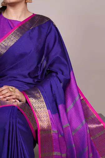 elegant poly cotton saree adorned with premium zari weaving work