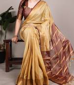 elegant poly cotton saree adorned with premium zari weaving work