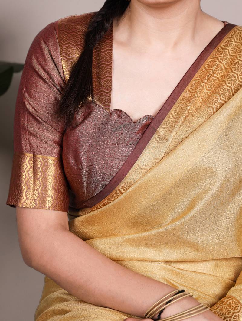 elegant poly cotton saree adorned with premium zari weaving work