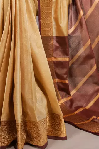 elegant poly cotton saree adorned with premium zari weaving work