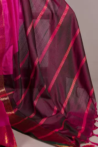 elegant poly cotton saree adorned with premium zari weaving work