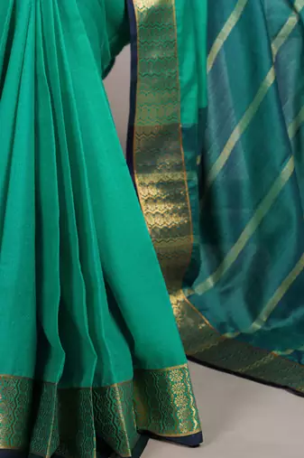 elegant poly cotton saree adorned with premium zari weaving work