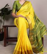 elegant poly cotton saree adorned with premium zari weaving work