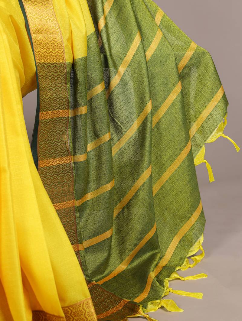 elegant poly cotton saree adorned with premium zari weaving work