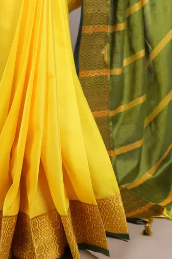 elegant poly cotton saree adorned with premium zari weaving work