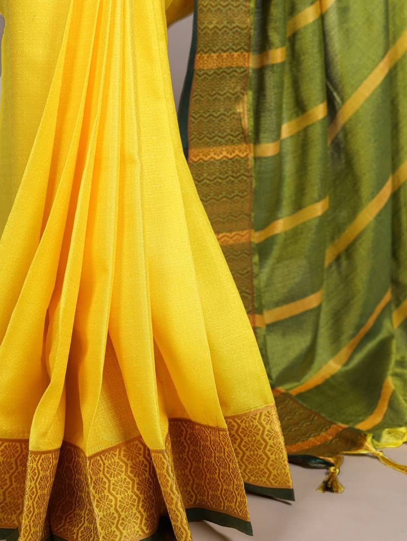 elegant poly cotton saree adorned with premium zari weaving work