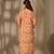 Floral printed v neck rayon kurta set for women