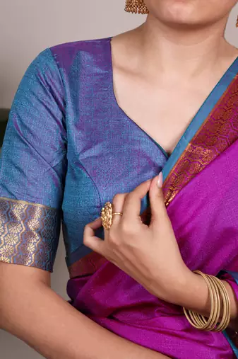 elegant poly cotton saree adorned with premium zari weaving work