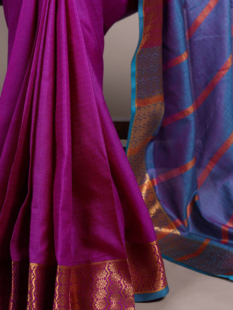 elegant poly cotton saree adorned with premium zari weaving work