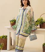 Women's round neck rayon co-ords set