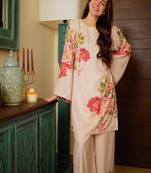 Women's round neck rayon co-ord set