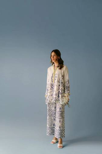 Women's v neck long sleeves rayon co-ords set