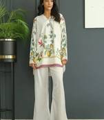 Women's v neck full sleeves co-ords set