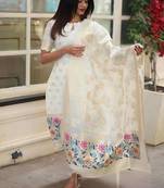  Viscose Jacquard Printed Work Straight Kurta Pant and Dupatta Set