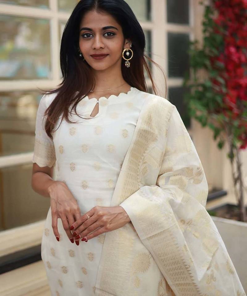 Women's Beautiful Viscose Jacquard Fabric Printed Work Straight Kurta Pant and Dupatta Set