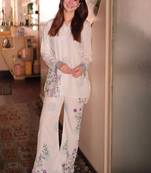 Printed round neck long sleeves co-ords set