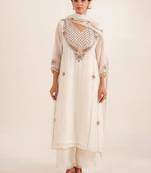 White ambiya dress set