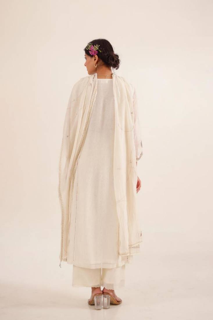 White ambiya dress set