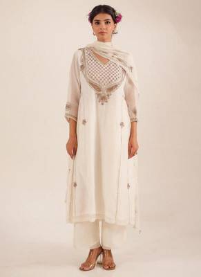 White ambiya dress set 5
