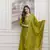  Vichitra Silk Embroidery Work Flared Anarkali Pant and Dupatta Set