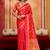 red weaving satin art silk festival trendy saree