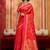 red weaving satin art silk festival trendy saree