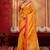 orange weaving satin art silk festival trendy saree