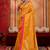 orange weaving satin art silk festival trendy saree
