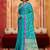 aqua blue weaving satin art silk festival trendy saree