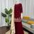 Maroon viscose velvet intricate thread & sequence with peral work top plazzo with dupatta