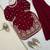 Maroon viscose velvet intricate thread & sequence with peral work top plazzo with dupatta
